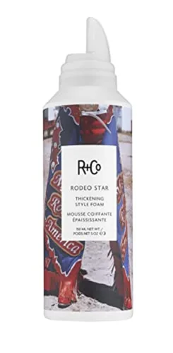 R+Co RODEO STAR Thickening Style Foam – Volumizing & Texturizing Hair Foam, Adds Body & Hold, All Hair Types