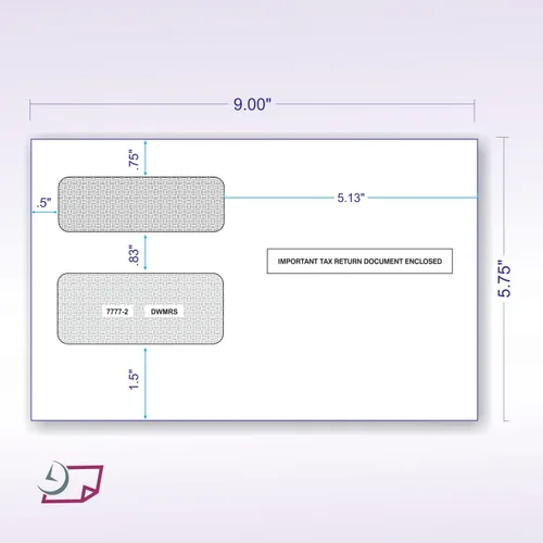 Vista 4 de Formato W-2 versión 4-Up Versión "Instructions on Back” (instrucciones en el respaldo), para impresora láser y chorro de tinta