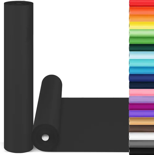 Vista 16 de Papel de regalo negro de 15 x 390 pulgadas, rollo de papel kraft para tablón de anuncios, papel de arte, caballete de póster, rollo de papel