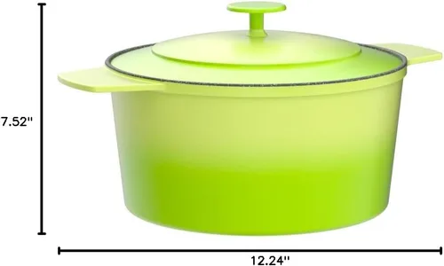 Vista 8 de Granitestone Horno holandés, 5 cuartos de galón ultra antiadherente esmaltado ligero olla holandesa de aluminio con tapa, redonda de 5 cuartos