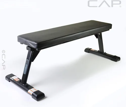 Vista 2 de CAP Barbell Strength - Banco plano plegable de alta calidad, color negro (FMIS-CS103F)